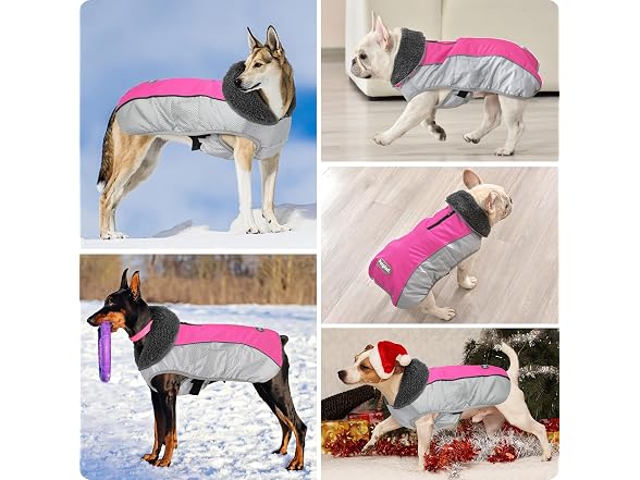 Petglad Dog Coat, Waterproof Ripstop Dog Win