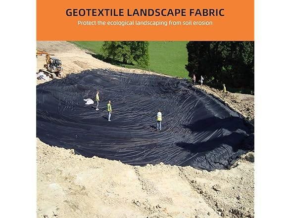 Towallmark Geotextile Landscape Fabric, 6ft x 300ft
