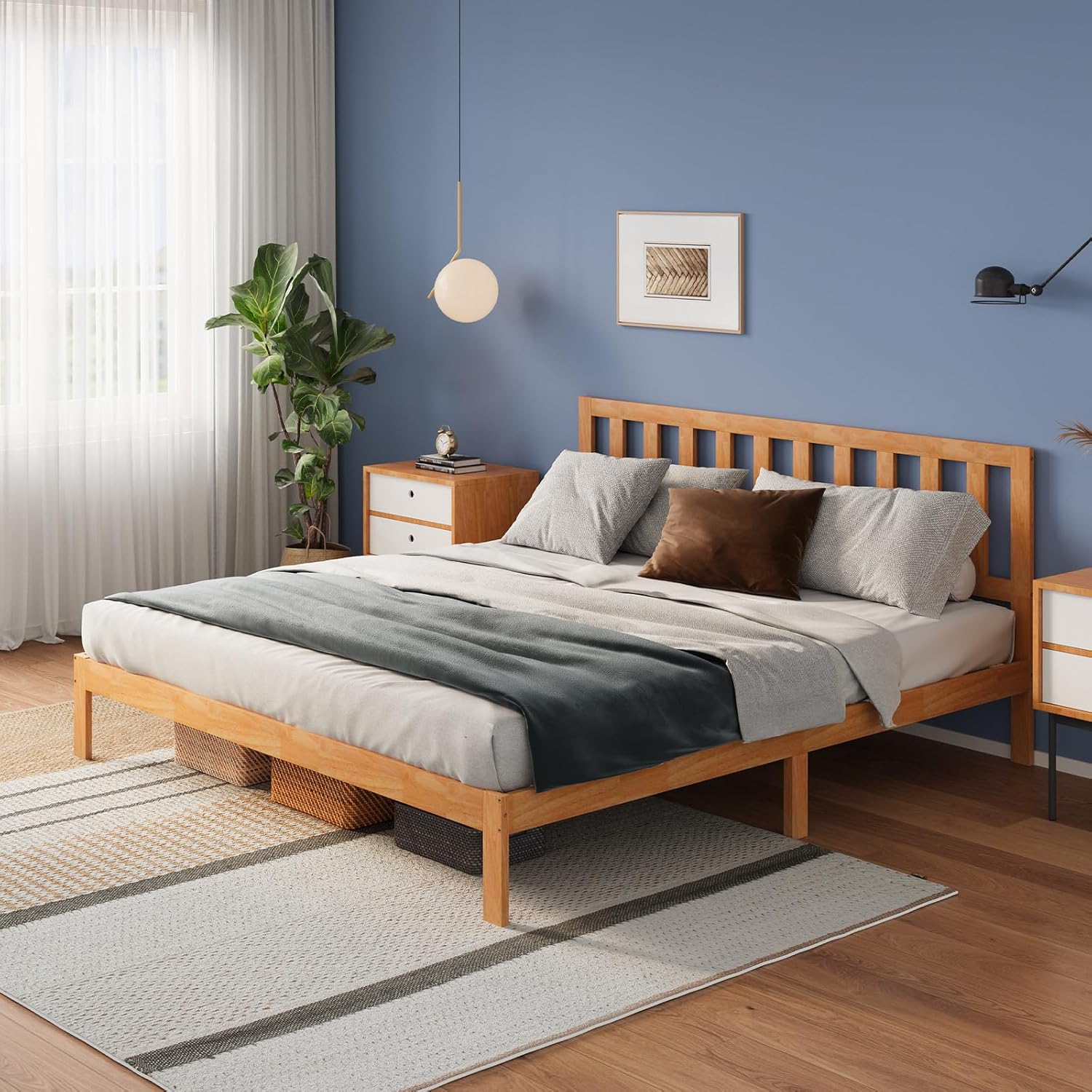 Avenco Solid Wood Platform Bed Frame - Your Choice - Gallery 16
