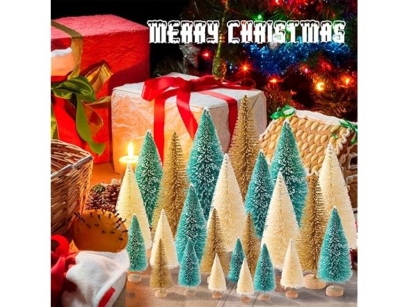KISIQI 30 Piece Mini Christmas Trees