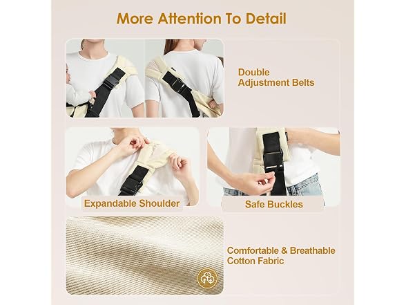 MISSWISDOM Sling Baby Hip Carrier 8-40lb
