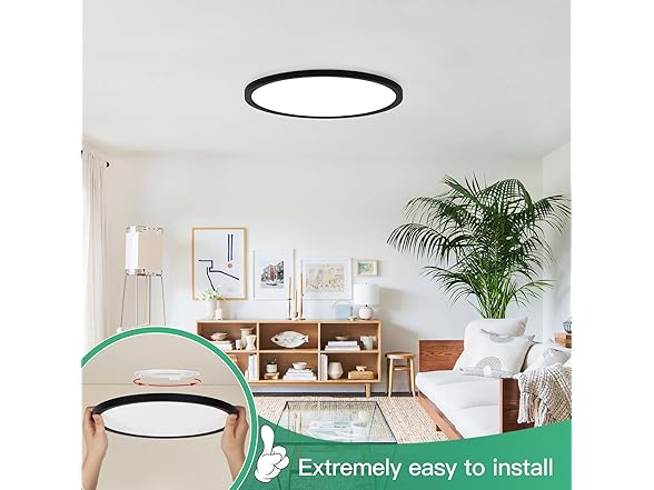 Brightever LED Flush Mount Ceiling Light, 24W 3200LM 5CCT