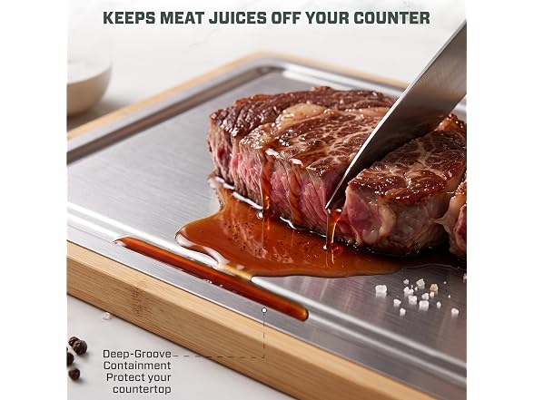 Double-Sided 100% Titanium Cutting Board