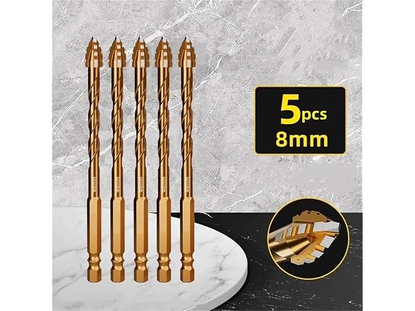 AOLBSPD CON-87 5Pcs Sawtooth Drill bit