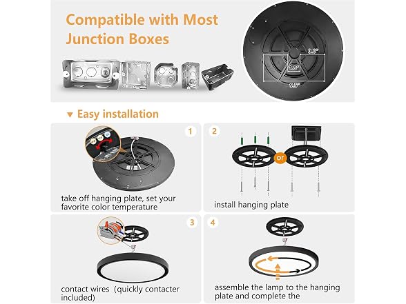 4-Pack Slim LED Ceiling Light 32W CCT