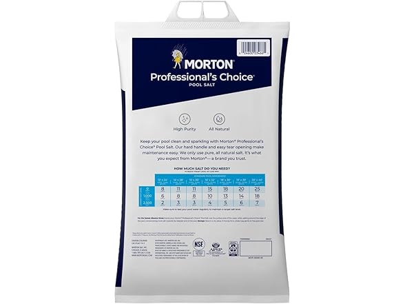 MORTON SALT F134660000 Pro Pool Salt