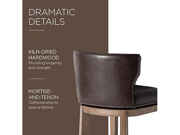 Maven Lane Hugo 31" Swivel Bar Stool