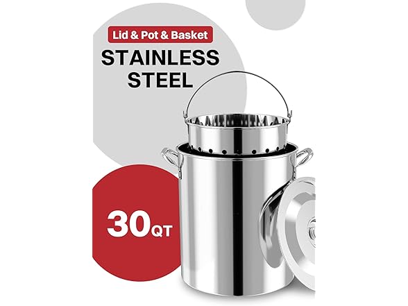 30QT Stainless Steel Turkey Fryer | Boiler