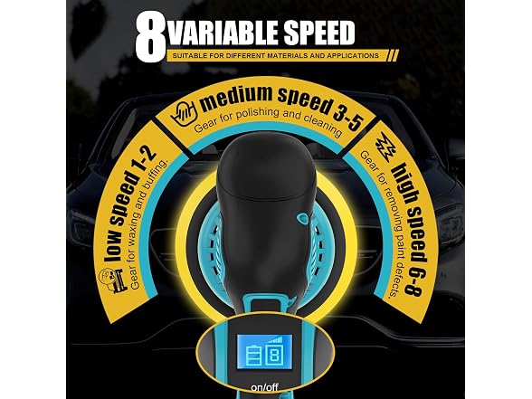Vkdemer Cordless Car Buffer Polisher