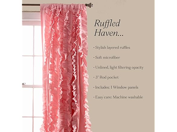 Belle Vintage Chic Window Curtain Panel