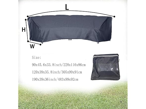 J&C Curved Sofa Cover Outdoor Furniture