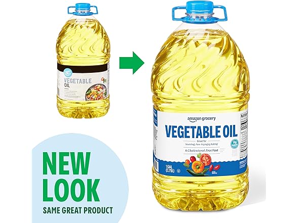 Amazon Grocery, Vegetable Oil, 128 Fl Oz