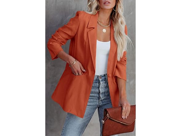 Prettygarden Women (L) Casual Blazers Long Jackets