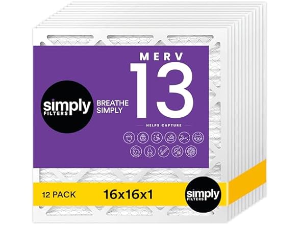 Simply Air Filter, Merv 13, MPR 1500, 12 Pack