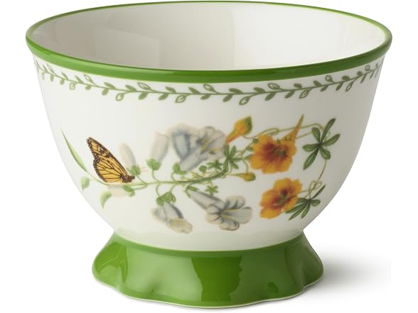 Mirabella Porcelain Footed Ice Cream Dessert Bowls Set of 4