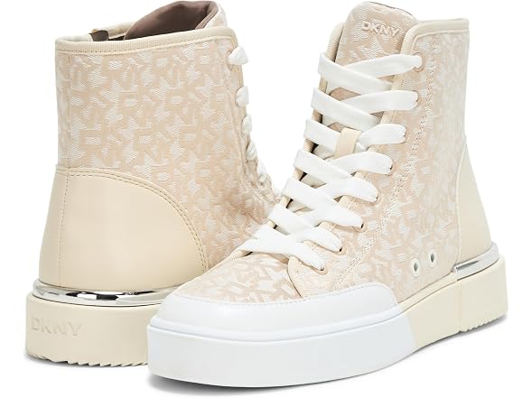 DKNY Women's Bitsy Logo High Top Sneaker