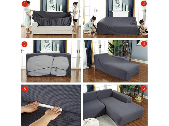 CHUNXINMAKE Thick Couch Covers for 1 2 3 4 Se