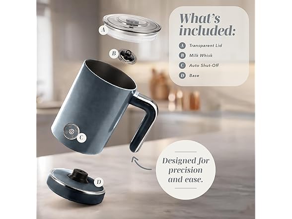 COOK WITH COLOR 4-in-1 Milk Steamer