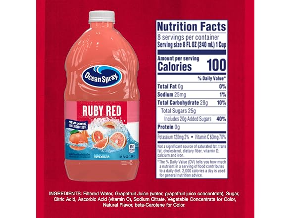 Ocean Spray® Ruby Red Grapefruit Juice Drink, 64 Fl Oz