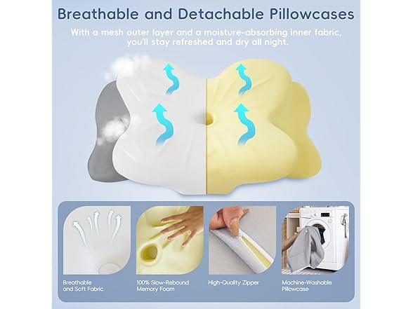 Cervical Neck Pillow White