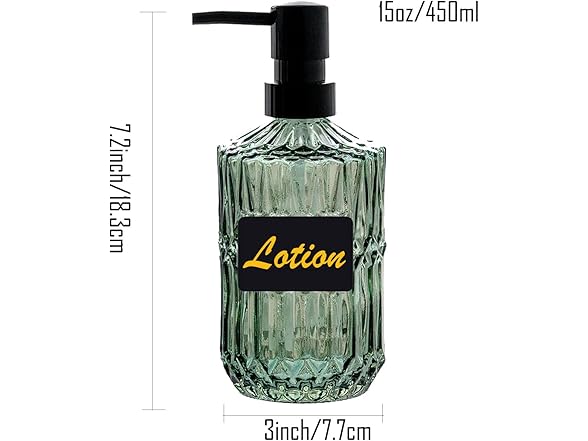 Glass Jar Soap Lotion Dispenser Bottle