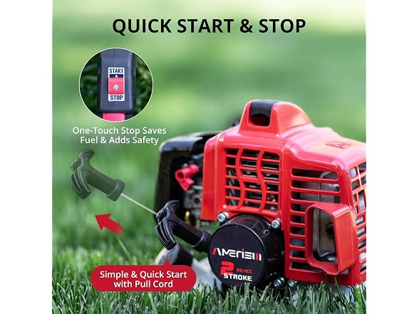 AMERISUN Gas Weed Trimmer 26cc, 2 in 1