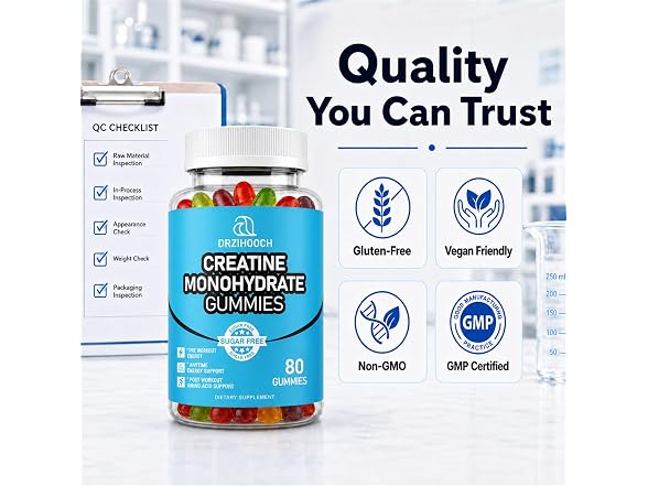 DRZIHOOCH Creatine Gummies, 2 Pack