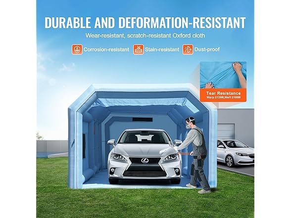 VEVOR Inflatable Paint Booth, 26.2 x 14.8 x 9.8 ft