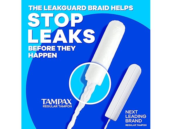 Tampax Pocket Pearl Plastic Tampons, 30-Count