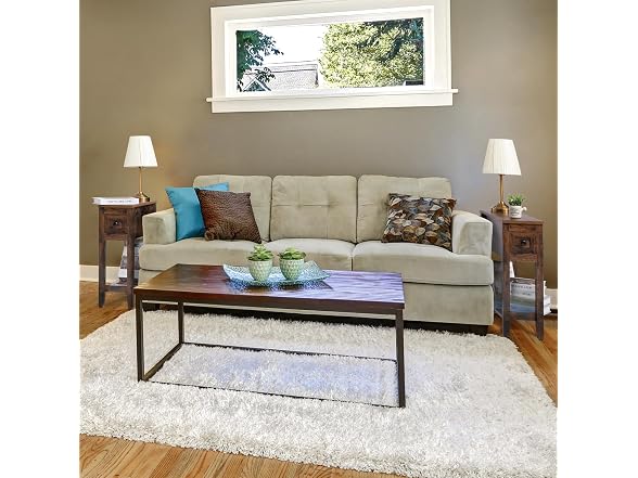 LUSUOWLZ Brown 2 Pack Narrow End Table