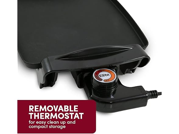 Elite Gourmet 10.5" Griddle, Black