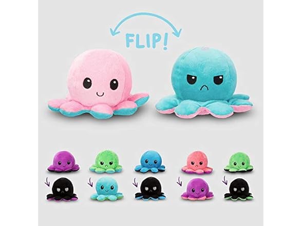 The Original Reversible Octopus Plushie - Green + Aqua
