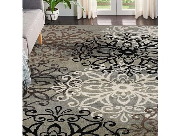 Superior Indoor Area Rug, Jute Backing 8' x 10', Blue