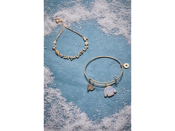 Alex and Ani Hanukkah 'Lets Get Lit Ugly Bangle