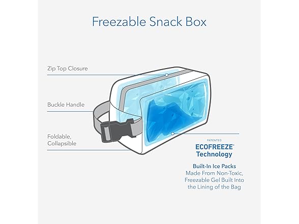 PackIt Freezable Snack Box, True Blue