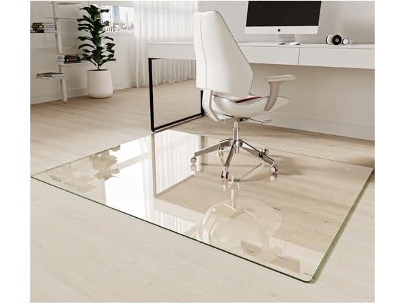 Koonmi 46" x 60" Upgraded Glass Chair Mat