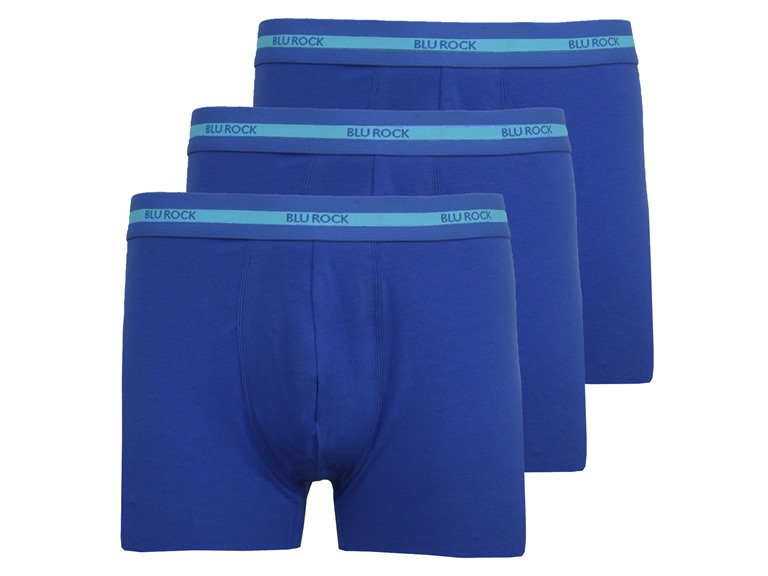 BLU ROCK WC-----J/MBB-565 / NV / S Small Mens Cotton Flex Stretch Boxer Briefs Navy x3