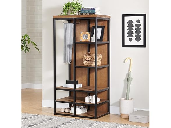 Lloyd Industrial Hall Tree with Storage