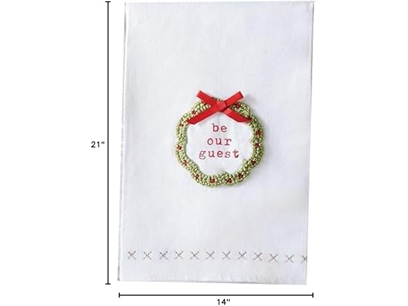 Mud Pie "Be Our Guest Weath French Knot