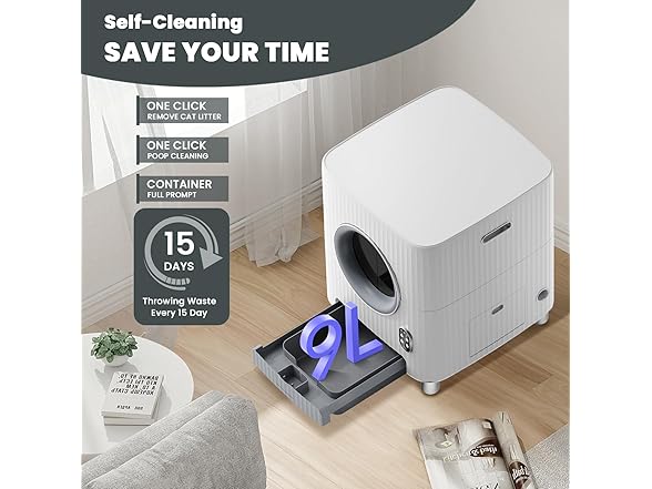 Upgraded Charmkit Self Cleaning Cat Litter Box