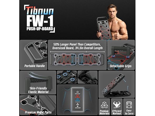 Tibnun 25-in-1 Foldable Push Up Board