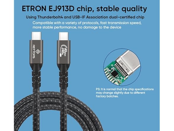 RETTOPS USB-C Fast Charging &Data Cable