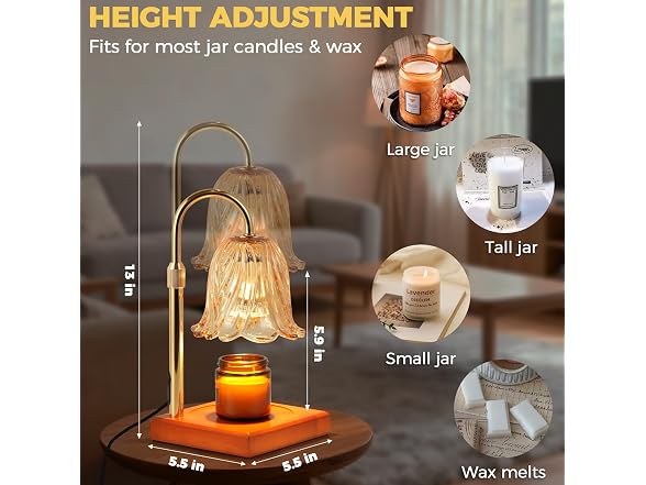 GODONLIF Flower Candle Warmer Lamp