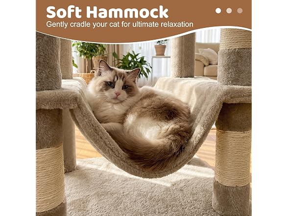 DORTALA 57" Tall Cat Tree, Multi-Level Cat Tower