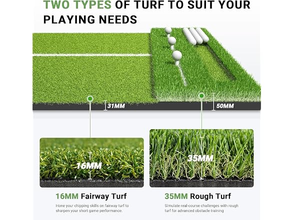 Golf Hitting Mat 4x6ft,31mm Thickened Mat