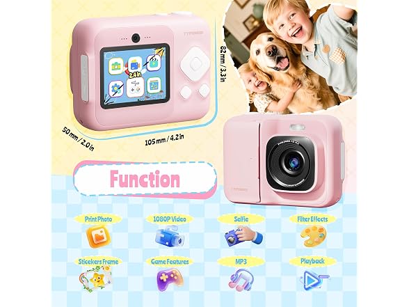 TYPONOS Instant Print Camera for Kid