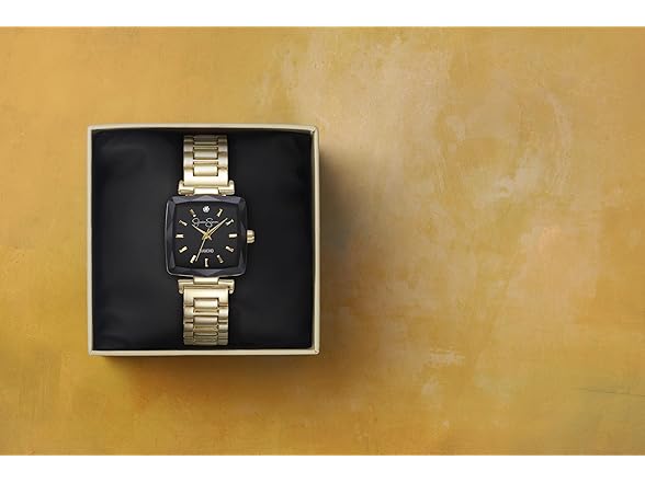 Jessica Simpson Square Watch Metal Band
