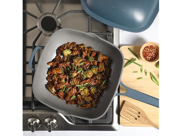 Crock-Pot Northvale 5.3 Quart Ceramic Nonstick Sauté Pan 