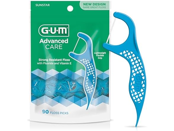 GUM Advanced Care Floss Picks 90 Count