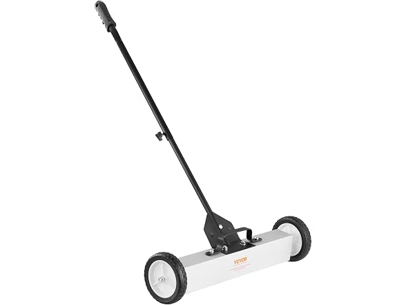 50Lbs Rolling Magnetic Sweeper with Wheels